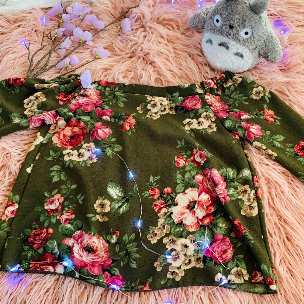 Urban Episode Green Floral Blouse